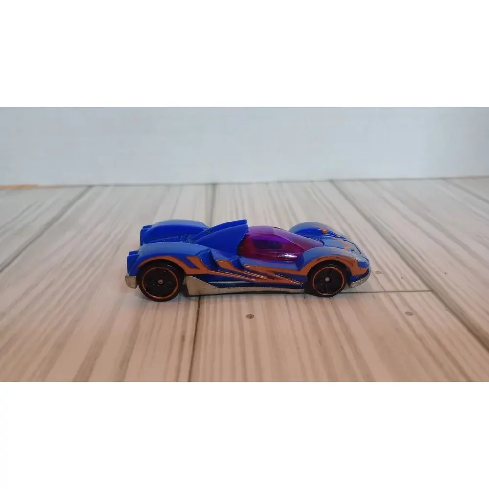 Hot Wheels Teegray Mattel Sports Car, 1:64 Scale Loose Blue Miniature Toy Car